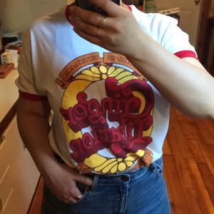 Vintage Retro Ginger Libation Ringer Graphic Tee